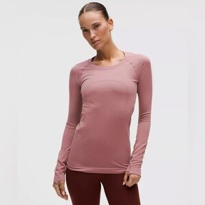 Lululemon Swiftly Tech Long Sleeve Crew Red Clay